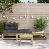  Vrtna sofa bez naslona za ruke s jastucima i tabureima | shoptok.hr