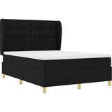  Postelja s vzmetnico Črna 140x190 cm Tkanina, (22052933) | Shoptok.si
