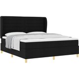  Krevet s opruga kutije s uzglavljem Crna 200 x 180 cm tkanina | shoptok.hr