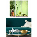 Wallity MDF112343234 multicolor decorative mdf painting (3 pieces) Cene