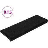  Prostirke za stepenice 15 kom 65x21x4 cm Crne s pravokutnim rubom | shoptok.hr