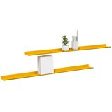  Lebdeća polica Zidne 2 pcs Žuta 100 x 9 x 2,5 cm Čelik | shoptok.hr