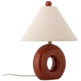 Bloomingville Rdeča/kremno bela keramična namizna svetilka s tekstilnim senčilom (višina 42 cm) Panja – | Shoptok.si