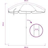  Vrtni suncobran 160 cm 170T poliester Narančasta | Eponuda.com