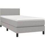  Box spring s madracem LED svjetlosivi 90x200 cm tkanina | shoptok.hr