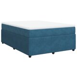 vidaXL Box spring postelja z vzmetnico temno modra 140x200 cm žamet, (21306106) Cene