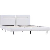  Okvir za krevet od umjetne kože LED bijeli 180 x 200 cm | shoptok.hr