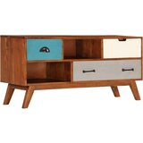 3 TV ormarić s ladice od masivnog bagremovog drva 110x35x50 cm | shoptok.hr