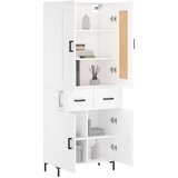  Visoka komoda bijela 69,5x34x180 cm konstruirano drvo | shoptok.hr