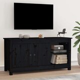 TV omarica črna 103x36,5x52 cm trdna borovina, (20731960) Cene
