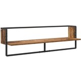  Set zidnih polica s policom 6 pcs Staro drvo 100 x 25 x 30 cm | shoptok.hr