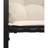  Drvena klupska klupa s jastukom Krema 114 x 55 x 77 cm | shoptok.hr
