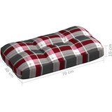  Jastuci za sofu od paleta 7 kom crveni s kvadratnim uzorkom | shoptok.hr