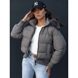 DStreet Kurtka zimowa damska COLDPACK ciemnoszara | Shoptok.si