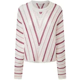 PepeJeans Pulover 'GINNY' roza / magenta / bela