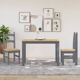  Blagovaonske stolice 2 kom sive 40x46x99 cm od masivne borovine | shoptok.hr
