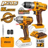 Ingco akumulatorski set COSLI230702 bušilica 45Nm+odvijač 300Nm super | ePonuda.com