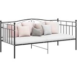  Okvir za krevet na razvlačenje crni metalni 90 x 200 cm | shoptok.hr