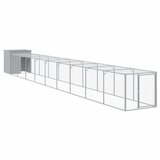  Kavez za kokoši s igralištem svjetlosivi 110x1017x110cm čelični | shoptok.hr