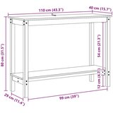  Konzolna miza Voskan Rjava 110 x 40 x 80 cm Masivna borovina, (5000201866) | Shoptok.si