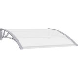 vidaXL Nadstrešek za vrata siv 120x100 cm PC, (20610025) | Shoptok.si