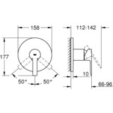 Grohe 24063AL1 Lineare (1 priključek) pokrivna plošča za tuš | Shoptok.si
