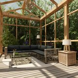 Maison Chic Seti vrtnega pohištva - Vrtna garnitura - Vrtni pohištvo set z blazinami 6-delna poli ratan siva, (21796014) | Shoptok.si