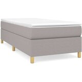  Box spring postelja z vzmetnico svetlo siva 90x200 cm blago, (20723949) | Shoptok.si