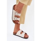 Boto Women's sandals on cork platform with buckles beige Livara | Shoptok.si