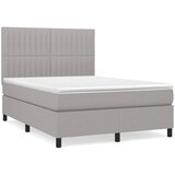  Krevet box spring s madracem svjetlosivi 140x200 cm od tkanine | shoptok.hr