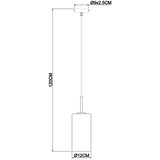 Globo 15460H - visilica na sajli adara 1xE27/60W/230V | Eponuda.com