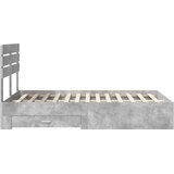  Krevetna konstrukcija s ladicama Betonski sivi 120 x 200 cm | shoptok.hr