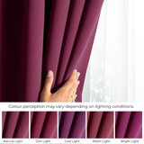 AmeliaHome curtain BLACKOUT color violet style classic tape type of material - textiles blackout 140x270 | shoptok.hr