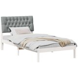  Posteljni okvir z oblazinjenim vzglavjem Bela 100 x 200 cm, (5000084531) | Shoptok.si