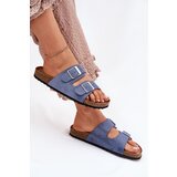 Boto Women's sandals on cork platform with buckles blue Evisolla | shoptok.hr