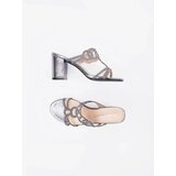 Shelvt Silver Heeled Flip Flops by Sergio Leone | ePonuda.com