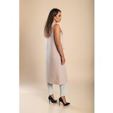Fenzy eleganten daljši brezrokavnik z gumbom, bež | Shoptok.si