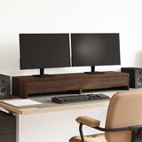  Stalak za monitor s ladicama boja hrasta 100x27x15 cm drveni | shoptok.hr