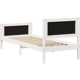  Okvir kreveta s uzglavljem Bijela i svijetlosiva 75 x 190 cm | shoptok.hr