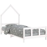  Otroški posteljni okvir bel 90x200 cm trdna borovina, (20916877) | Shoptok.si