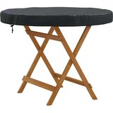 vidaXL Pokrov za zunanjo mizo Črna 102 x 102 x 10 cm 420D tkanina | Shoptok.si