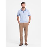 Ombre Men's SLIM FIT chino pants - light brown | Shoptok.si