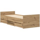  Okvir kreveta bez madraca boja hrasta artisan 100x200 cm | Eponuda.com