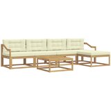  Set vanjskih sofa 6 kom. Bijela i krem Poliester | shoptok.hr