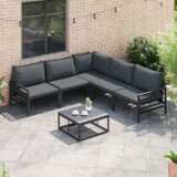 vidaXL Sjedeća garnitura za vrt 5 pcs Antracit Čelik | shoptok.hr