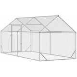  Kavez za piliće Srebrno 400 x 170 x 177 cm Cinkani čelik | shoptok.hr