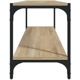 TV ormarić boja hrasta 100x33x41 cm konstruirano drvo i čelik | shoptok.hr