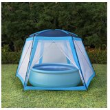  Šotor za bazen iz blaga 590x520x250 cm moder | Shoptok.si