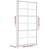 Klizna vrata zlatna 102,5x205 cm prozirno staklo ESG i aluminij | shoptok.hr