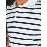 DStreet Koszulka męska polo w paski biała | shoptok.hr